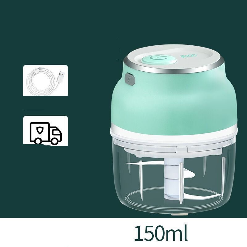 Portable Electric Mini Garlic Chopper – USB Rechargeable 150ml Food Grinder